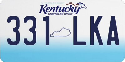 KY license plate 331LKA