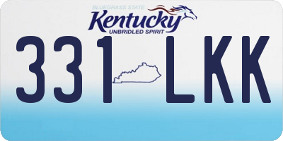 KY license plate 331LKK