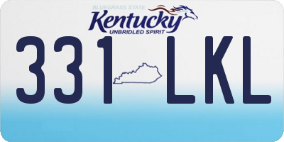 KY license plate 331LKL