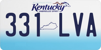 KY license plate 331LVA