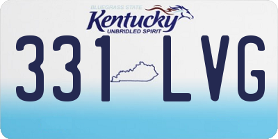 KY license plate 331LVG