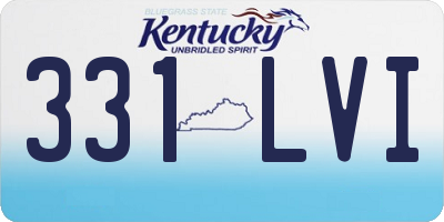 KY license plate 331LVI