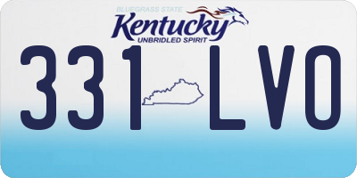 KY license plate 331LVO