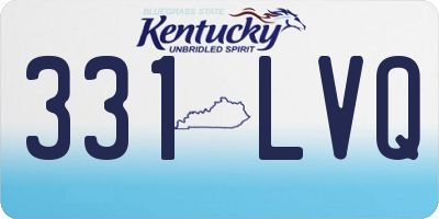 KY license plate 331LVQ