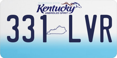 KY license plate 331LVR