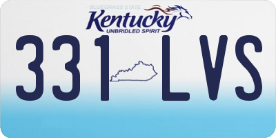 KY license plate 331LVS