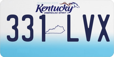 KY license plate 331LVX