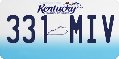 KY license plate 331MIV