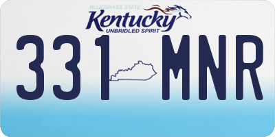 KY license plate 331MNR