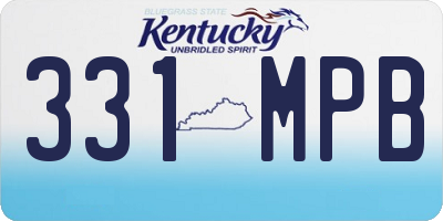 KY license plate 331MPB
