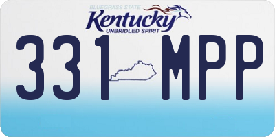 KY license plate 331MPP
