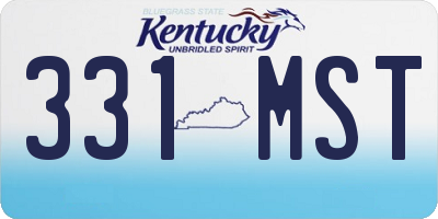 KY license plate 331MST