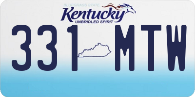 KY license plate 331MTW
