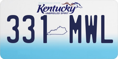 KY license plate 331MWL