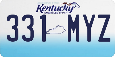 KY license plate 331MYZ