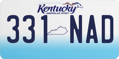 KY license plate 331NAD
