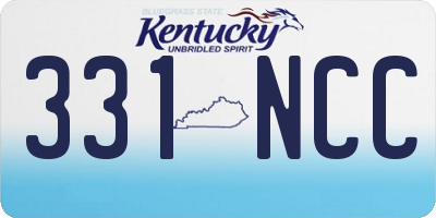KY license plate 331NCC
