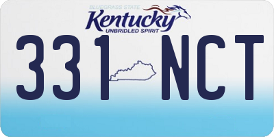KY license plate 331NCT