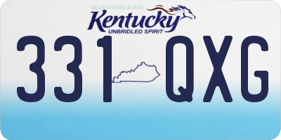 KY license plate 331QXG