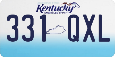 KY license plate 331QXL