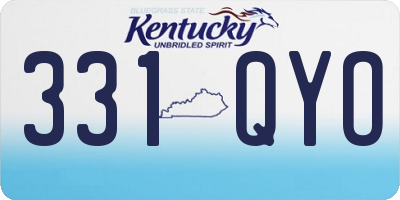 KY license plate 331QYO