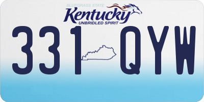 KY license plate 331QYW