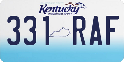 KY license plate 331RAF