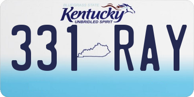 KY license plate 331RAY