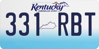 KY license plate 331RBT