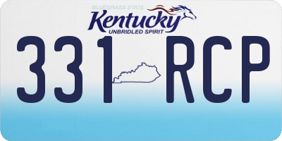 KY license plate 331RCP