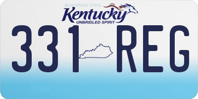 KY license plate 331REG