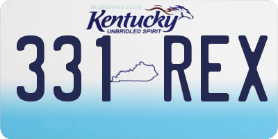 KY license plate 331REX