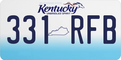 KY license plate 331RFB