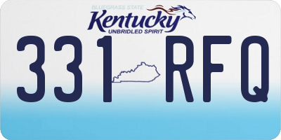 KY license plate 331RFQ