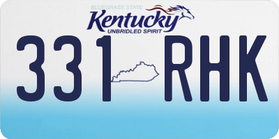 KY license plate 331RHK