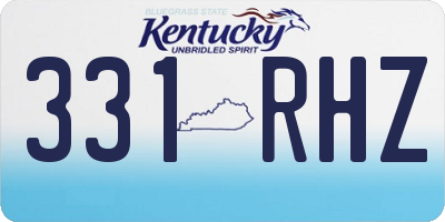 KY license plate 331RHZ