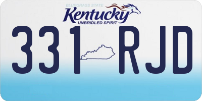 KY license plate 331RJD