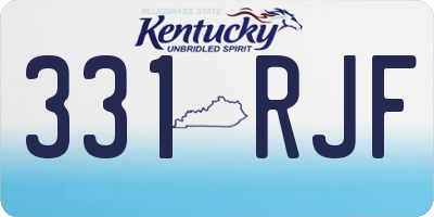 KY license plate 331RJF