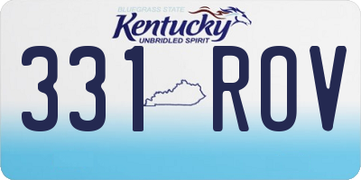 KY license plate 331ROV