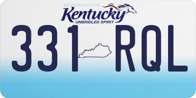 KY license plate 331RQL
