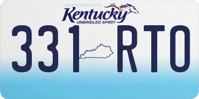 KY license plate 331RTO