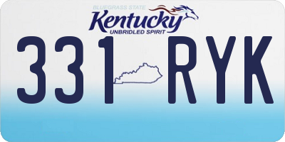KY license plate 331RYK