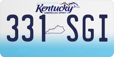 KY license plate 331SGI