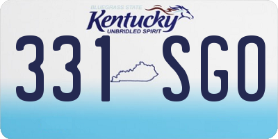 KY license plate 331SGO