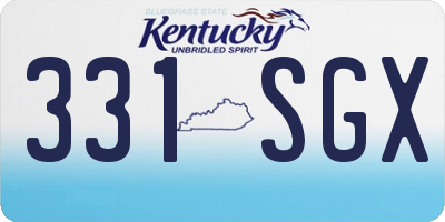 KY license plate 331SGX