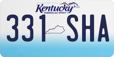 KY license plate 331SHA
