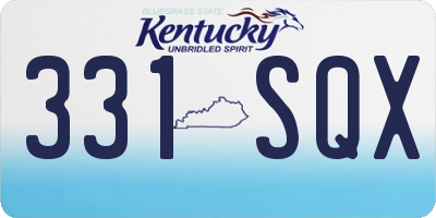 KY license plate 331SQX