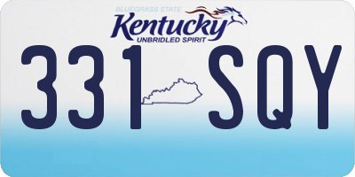 KY license plate 331SQY