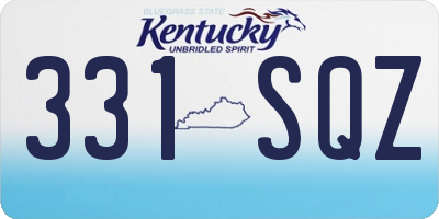 KY license plate 331SQZ