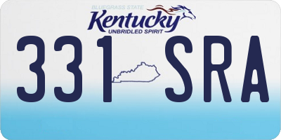 KY license plate 331SRA